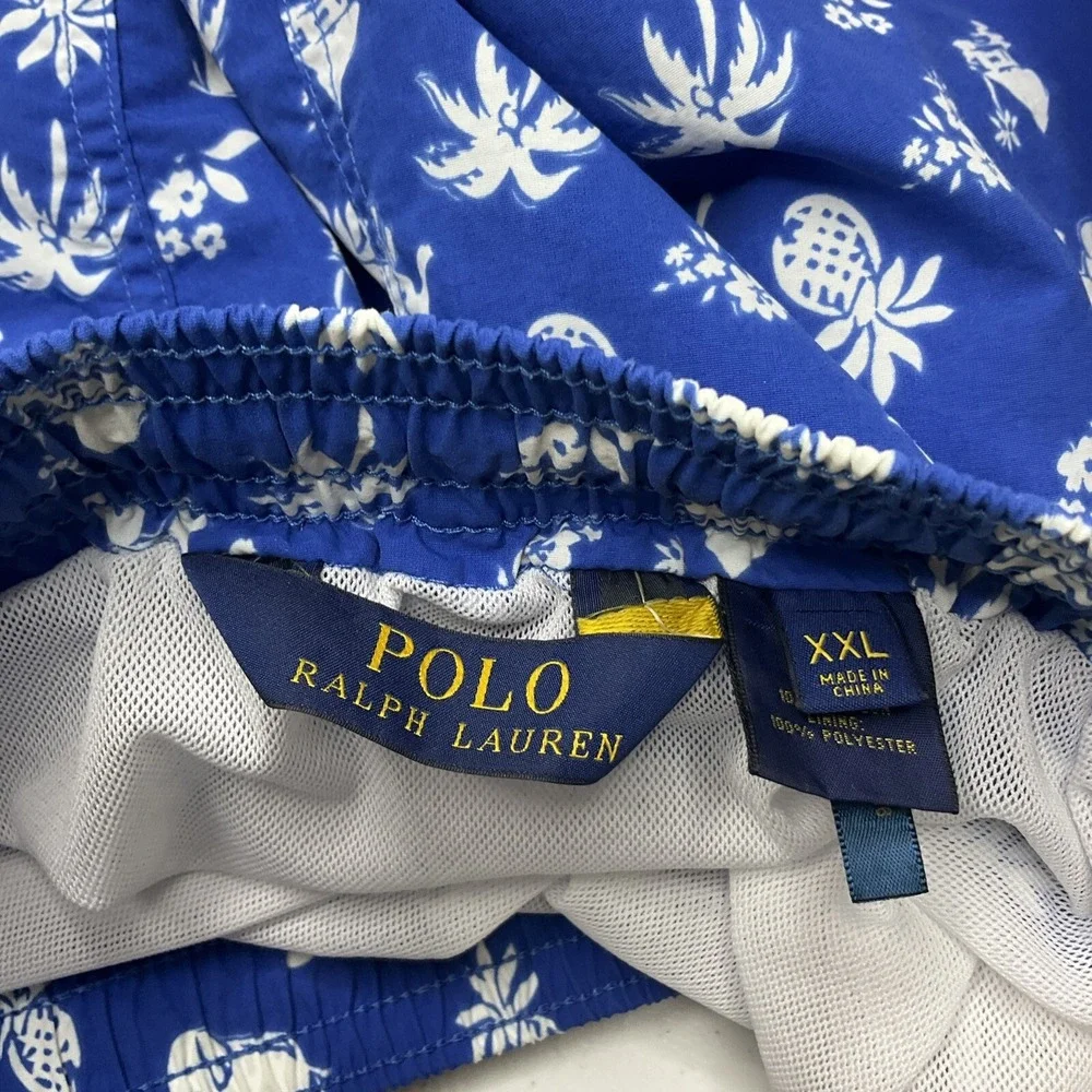 Polo Ralph Lauren Swim‎ Shorts Trunks AOP Elephant Pineapple Print Tiki Men 2XL